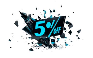 Creative promotional banner showcasing Cyber Monday fifty percent off sale with sleek futuristic design elements isolated on white background PNG
