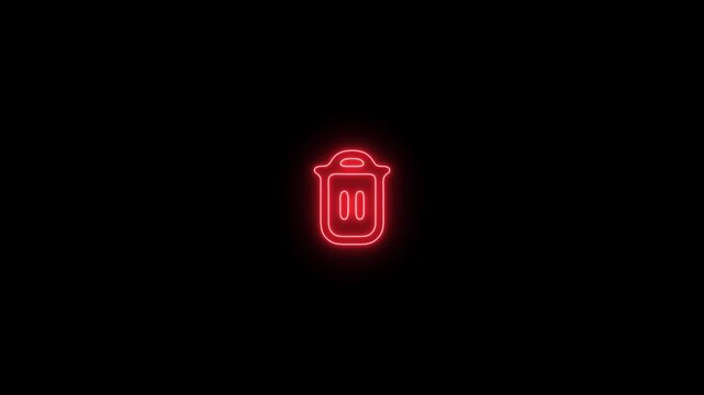  trash icon animation neon light switch