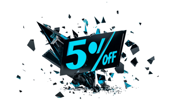 Creative promotional banner showcasing Cyber Monday fifty percent off sale with sleek futuristic design elements isolated on white background PNG