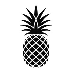 Obraz premium Pineapple vector silhouette