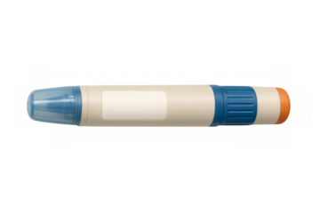 Lancing device for blood sugar testing on transparent background