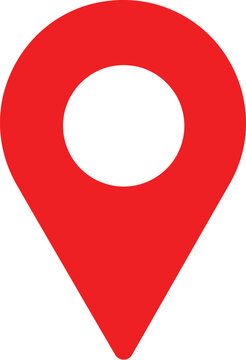 Red map point location icon vector template.Red map point location icon image,location pin vector free,