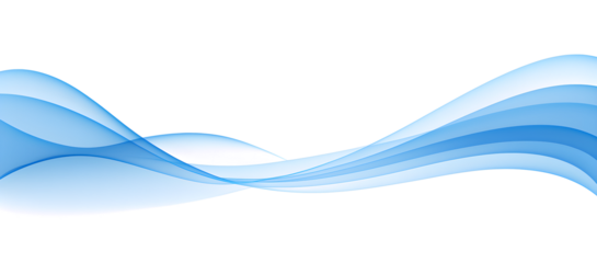 Graceful light blue abstract flowing wave design isolated on a pristine white background, conveying calmness, fluidity, and modern elegance for various digital art and corporate communication purposes