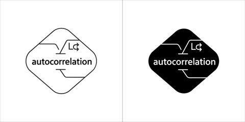 Autocorrelation symbol in outline and solid black versions