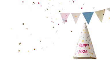 Festive table arrangement with cheerful party decorations capturing energy laughter and celebration spirit isolated on white background PNG