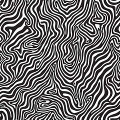 Intricate black and white abstract swirling stripe pattern stripes