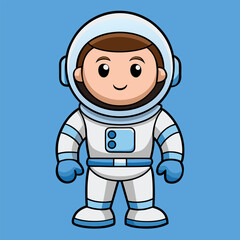 Obraz premium Friendly Space Suit Character, vector illustration. Generative AI.