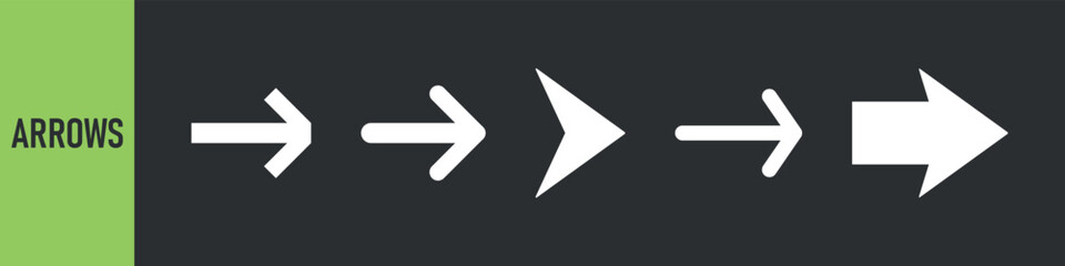 Vector arrows collection. Arrow. Cursor. Arrow vector icon. Modern simple arrows. Collection different Arrows on flat style for web design or interface. Direction symbols - vector illustration
