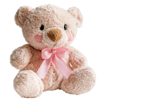 Tender pink toy expressing encouragement care and the message of resilience for children battling illness isolated on white background PNG