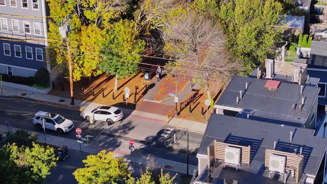 Aerial View of Somerville Community Path in Somerville, Massachusetts