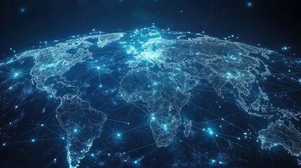 Obraz premium AI-powered global medical network connection system