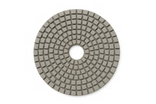Diamond polishing pad for grinding and polishing surfaces