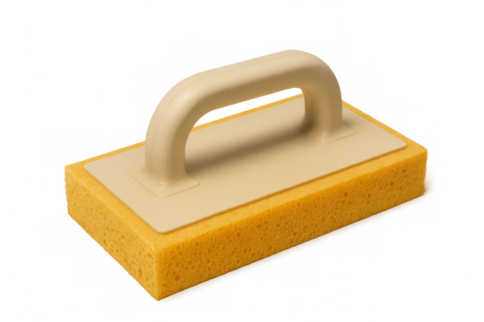 Grout float tool with sponge for construction and cleaning