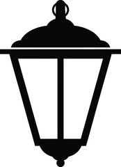 Classic silhouette of an old fashioned street lamp