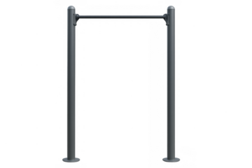 Metal pull-up bar for calisthenics training on transparent background