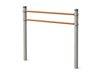 Parallel bars for gymnastics and fitness training with transparent background