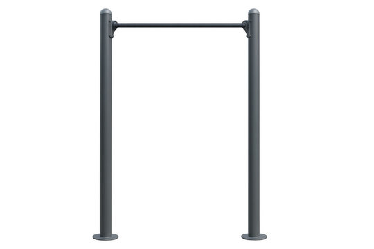 Metal pull-up bar for calisthenics training on transparent background