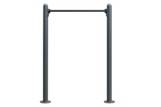 Metal pull-up bar for calisthenics training on transparent background
