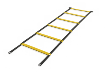 Agility speed ladder for fitness training on transparent background