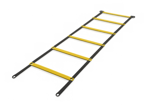 Agility speed ladder for fitness training on transparent background