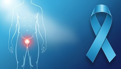 Background illustration of prostate cancer awareness campaign poster