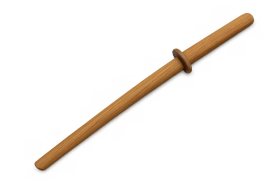 Wooden training bokken for martial arts practice