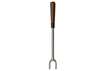 Fototapeta premium Stainless steel fondue fork with wooden handle