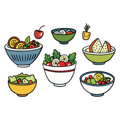 Salad Bowl Vector