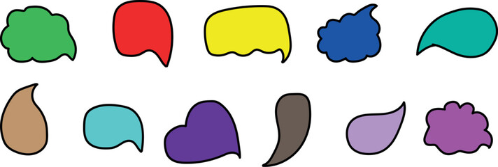 Vibrant Graffiti Spray Paint Symbol Collection – Colorful Vector Set Featuring Heart and Cloud Vector Design in White Background