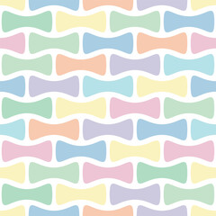 Soft Pastel Geometric Interlocking Shapes Pattern
