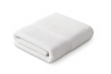Folded white cotton hand towel symbolizing cleanliness