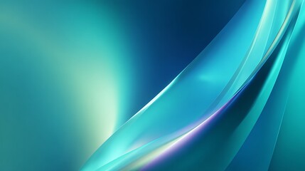 Obraz premium Abstract Cyan Background with Wavy Lines and Dynamic Light for Digital Art
