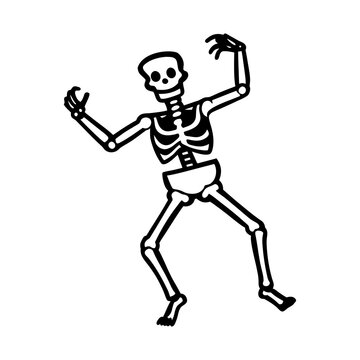dancing skeleton silhouette