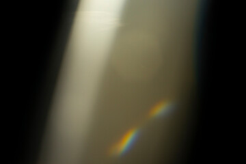 Bright rainbow color spotlight texture design on a dark blue theater stage at night