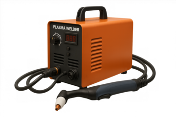 Portable plasma welder cutting tool with transparent background