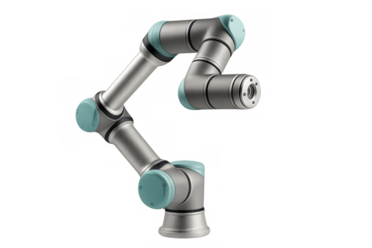 Collaborative robot arm technology transparent background - Powered by Adobe