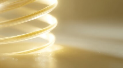 Abstract golden light forming upward spiral, evolution of success,