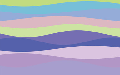 Abstract pastel waves background with a blend of purple and green hues for artistic projects