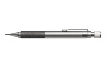 Mechanical pencil writing drafting stationery on transparent background