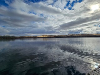 clouds over the river