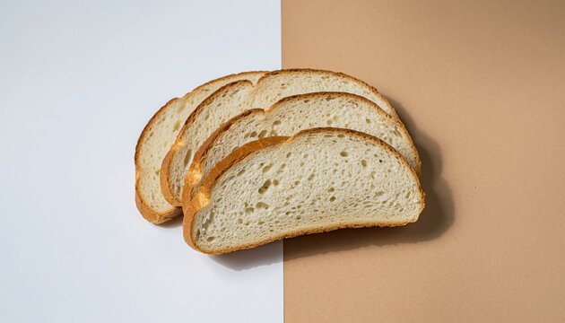 Sliced Bread Delight: A close-up shot of freshly sliced bread, showcasing the texture and inviting appeal. Ideal for culinary projects, capturing the simple joy of a perfect loaf. 