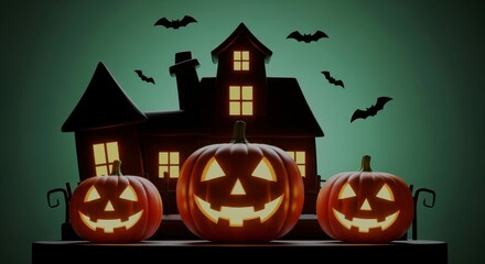 halloween background with pumpkin