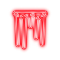 Red Icicles Icon with Bold Highlights for Seasonal Graphics, Cold Climate Scenes, and Winter Signage