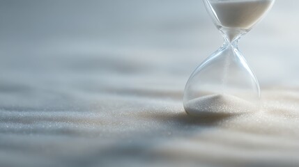 Abstract sand clock reversing time, second chance metaphor,