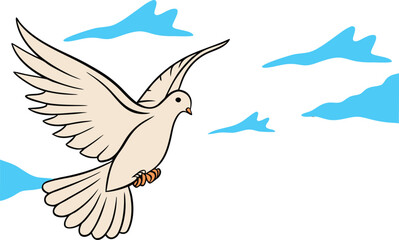 Fototapeta premium dove in the sky