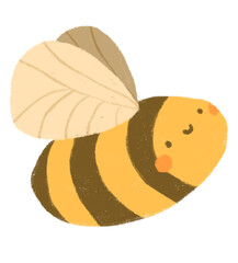 Smiling Sweet Honey Bee Kawaii Doodle