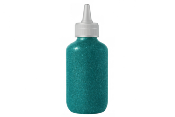 Teal glitter glue bottle for arts and crafts