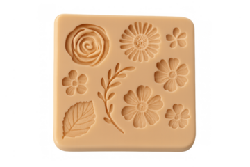 Silicone mold creating floral designs for crafting, baking