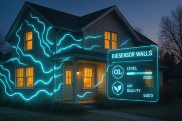Innovative Smart Home Technology: Monitoring Air Quality with Biosensor Walls for Enhanced Living Environment and Well-Being