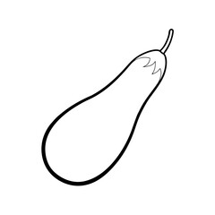 Simple outline drawing of an eggplant silhouette